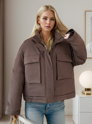 Thick and Loose Large Pocket Cotton-padded Jacket