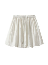 Elastic Waist Drawstring Short Skirt