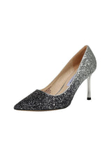 Thin-heeled Pointed Sequins Gradient Shoes