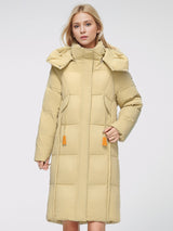 Long Thick Warm Hooded Cotton-padded Jacket