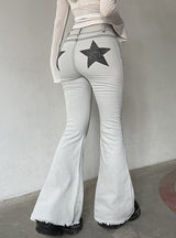 Grey Star Printed Casual Jeans Pants