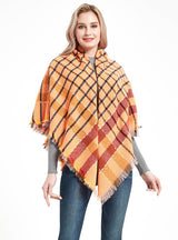 Polyester Square Plaid Scarf