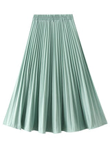 Elastic Waist Pleated Skirt