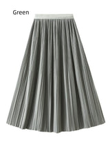 Summer Pleated Long Skirt