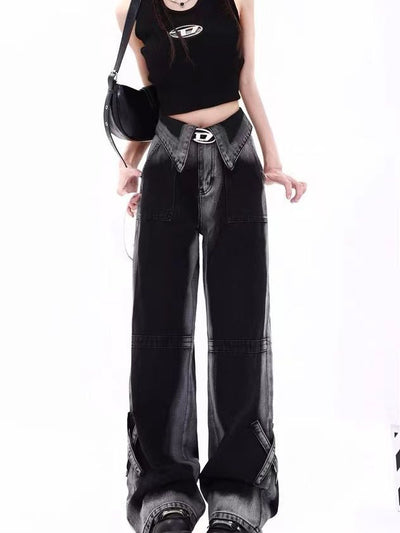 Wide-leg Trousers Loose Pant Jeans