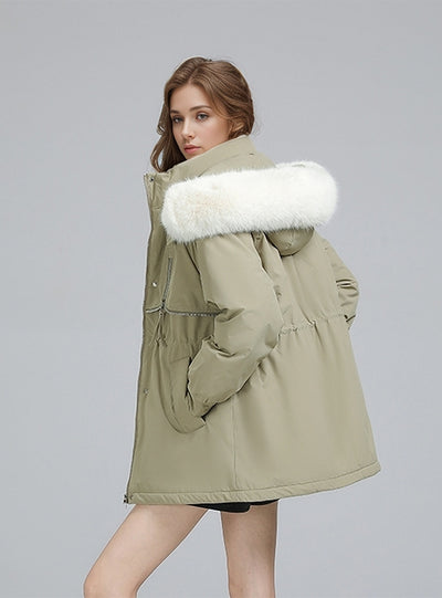 Large Fur Loose Thick Cotton-padded Down Jacket