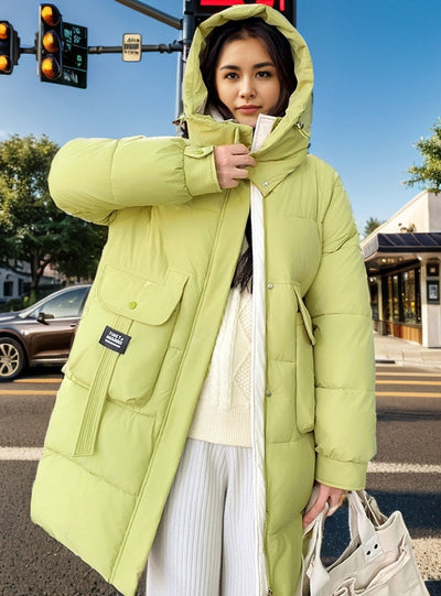 Loose Long Over-the-knee Cotton-padded Jacket Coat