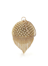 Brick-inlaid Portable Evening Bag Spherical Clutch Bag