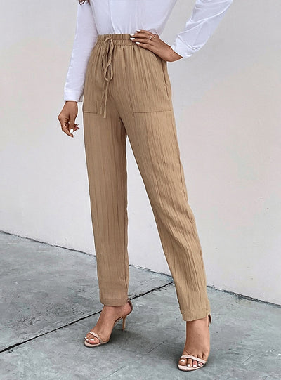 Casual Pleated High Waist Pant