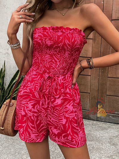 Dramatic Printed Sleeveless Jumpsuit