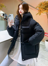 Hooded Short Padded Loose Cotton Coat