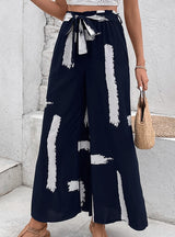 Printed High Waist Wide Leg Pant