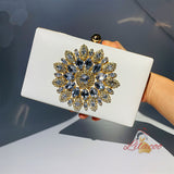 Diamond-studded Sunflower Dinner Bag Clutch Bag