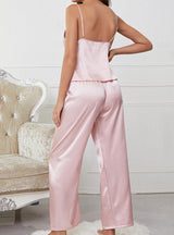 Slim Sexy Sling Silk Pajamas