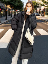 Long and Slim Fashion Cotton-padded Jacket Coat