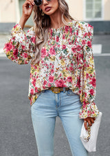 Women Printed Long-sleeved Shirt