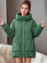 Women Thickened Pocket Cotton-padded Jacket