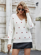 V-neck Plus Size Loose Pullover Sweater