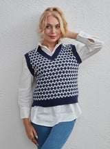 Leisure Rhombic Sweater Vest