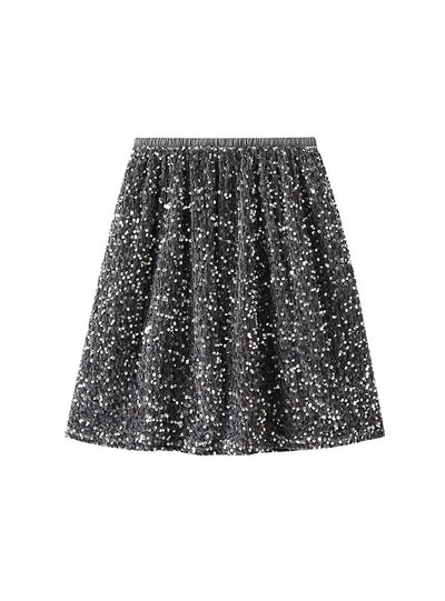 Sexy A-line Sequined Velvet Skirt