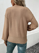 Long Sleeve Solid Color Autumn Sweater