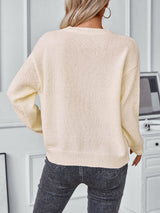 Solid Color Pullover Kink Sweater