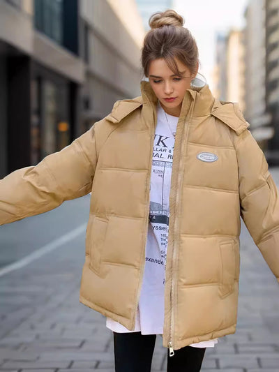 Retro Oversize Cotton-padded Down Jacket