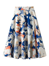 Women Floral High Waist Skirt