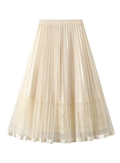 Women Lace Gauze Skirt