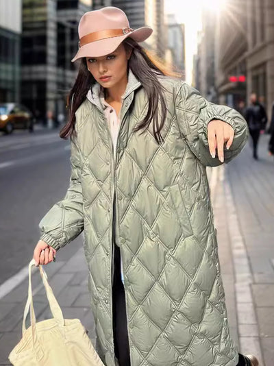 Long and Loose Cotton-padded Jacket