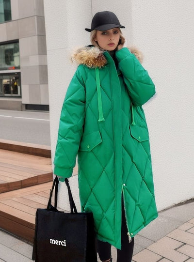 Loose Large Size Padded Long Cotton-padded Coat