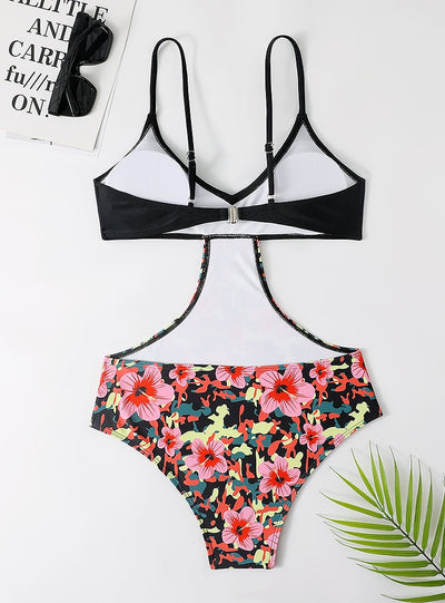 Printed Conservative One-piece Swimsuit