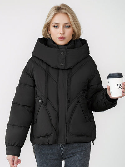 Short Hooded Slim Thickened Cotton-padded Jacket