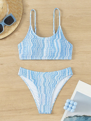 Sexy Pleated Wavy Bikini