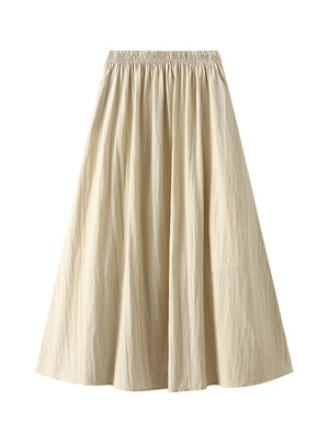 High Waist Retro Casual Pleated Skirt