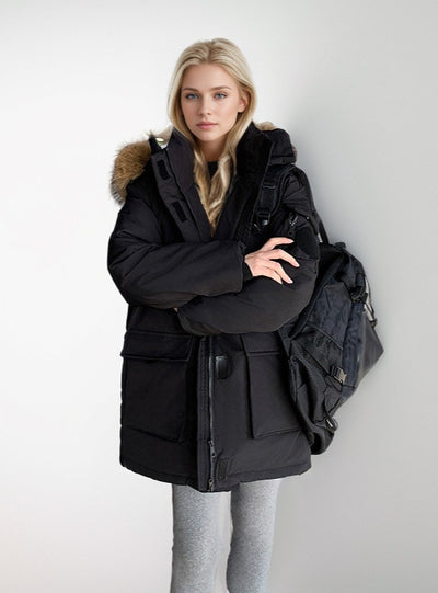 Loose Padded Hooded Cotton-padded Jacket Coat