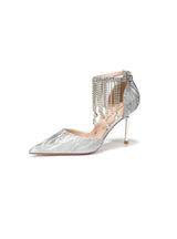 Crystal Tassels Shiny Stilettos Wedding Shoes