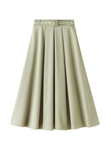 Retro High Waist Slim Skirt With Belt