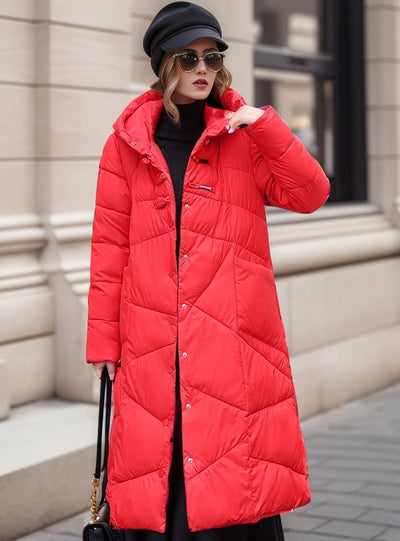 Retro Long Thick Loose Cotton-padded Jacket