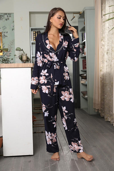 Long-sleeved Print Pajamas Home Suit