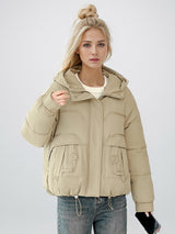 Hooded Short Thick Cotton-padded Jacket