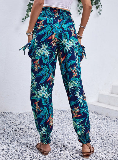 Casual Pocket Printed Pant