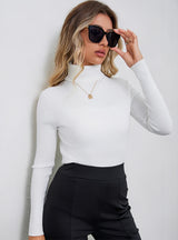 High Elastic Slim High Neck Sweater