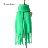 Thick Tassel Solid Color Thick Scarf