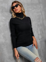 High Elastic Slim High Neck Sweater