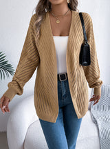 Casual Solid Color Long Sleeve Sweater Coat