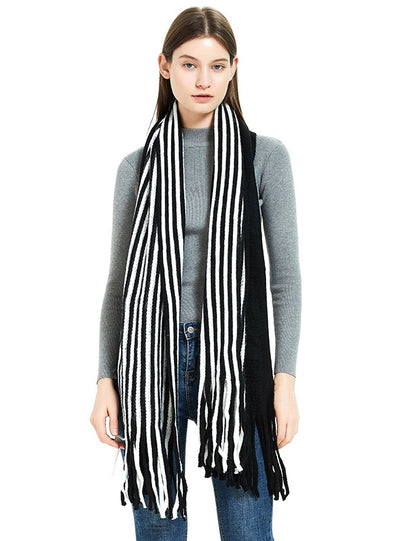 Wool Warm Scarf Pinstripe Scarf