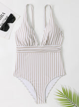 One-piece V-neck Backless Swimsuit