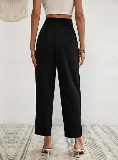 Tie-up High Waist Temperament Pants