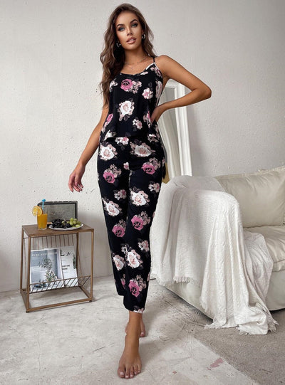 Women's Sling Top Trousers Pajamas Suit